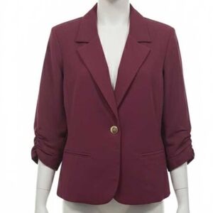 XOXO Women's Deep Burgundy Blazer